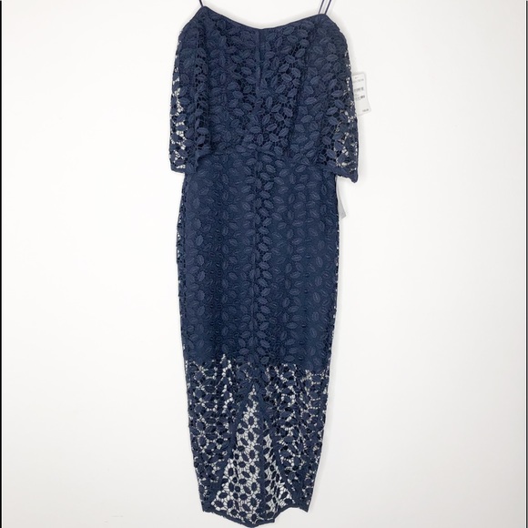 Chelsea28 navy lace strapless dress NWT 0 - Picture 7 of 8